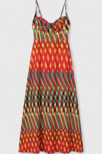 Janis™ | Robe Maxi avec Imprimé Artistique