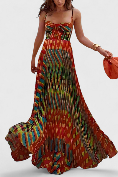 Janis™ | Robe Maxi avec Imprimé Artistique