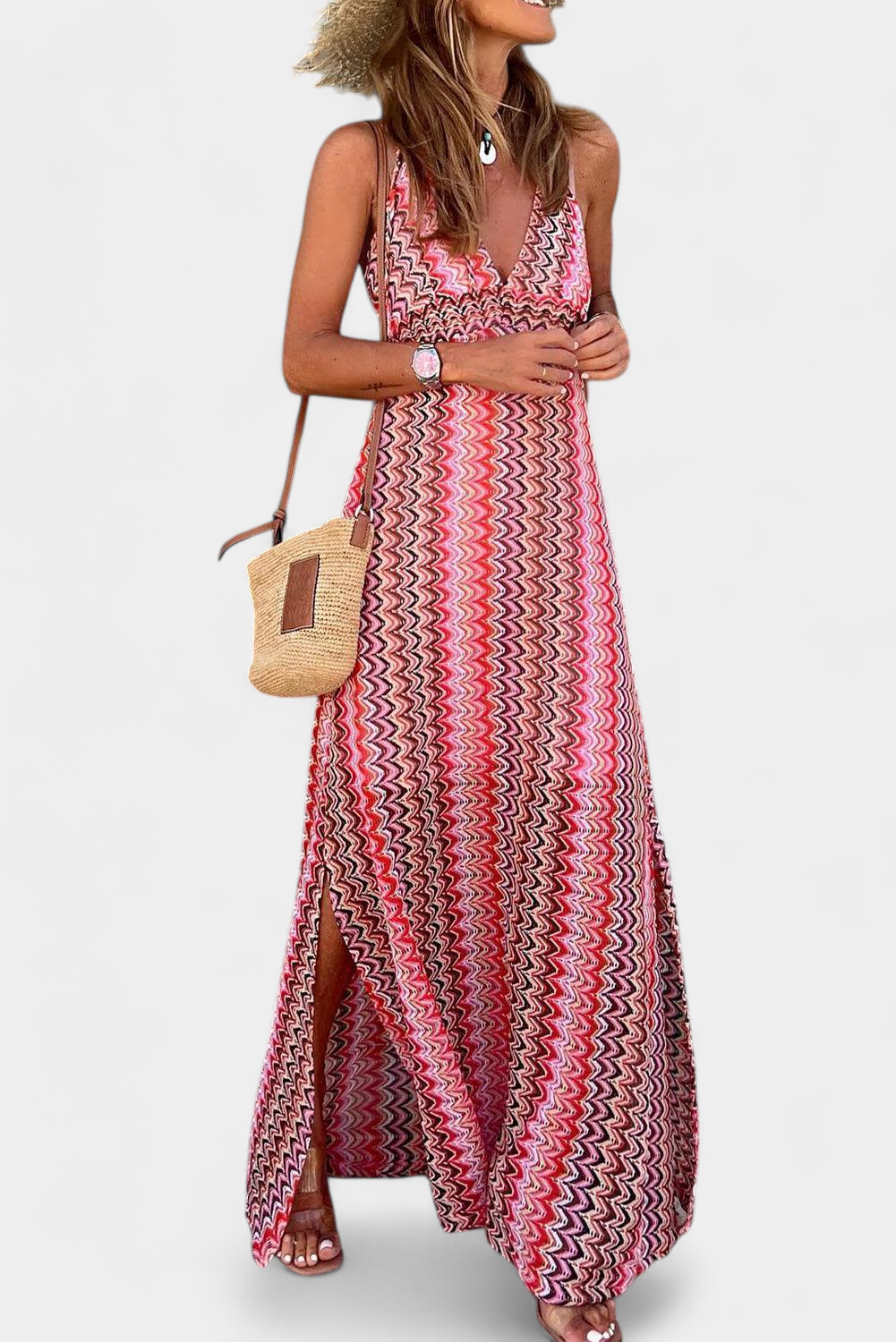 Jeni™ | Robe Longue Bohème Imprimé Tribal Halter