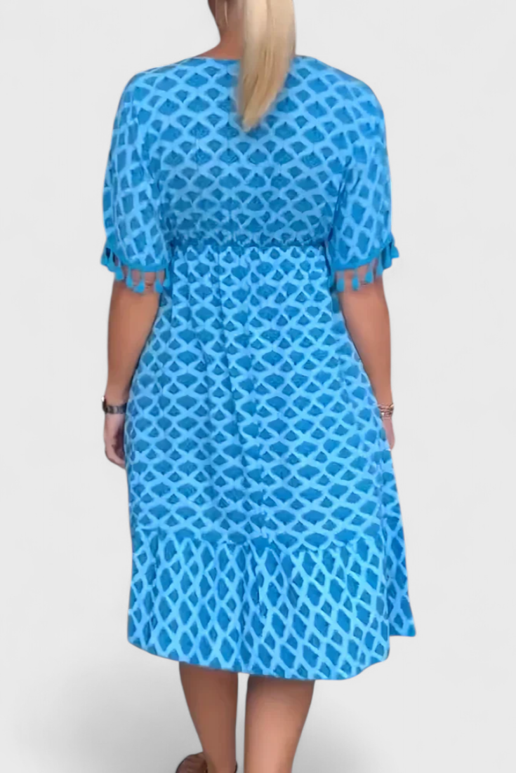 Kirra™ | Robe Boho Chic avec Imprimé Géométrique