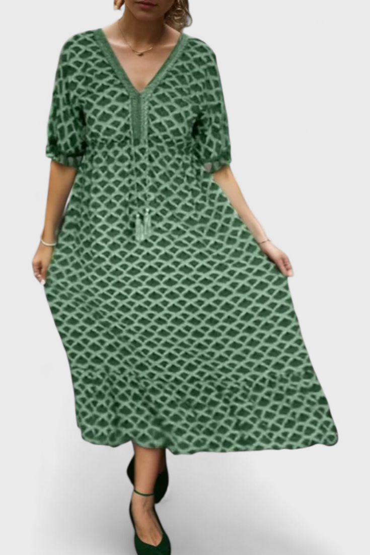 Kirra™ | Robe Boho Chic avec Imprimé Géométrique