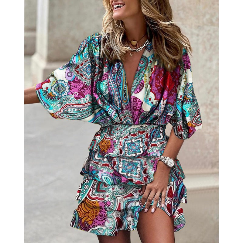 Soraya™ | Robe Fleurie Ceinturée