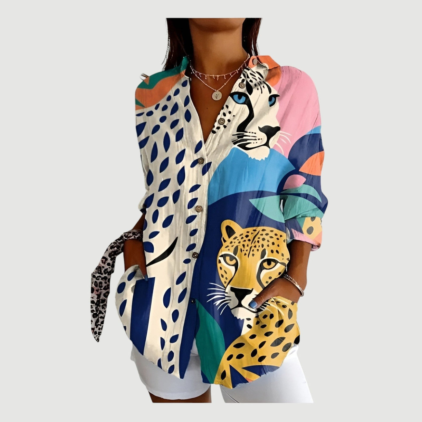 Layla™ | Blouse Femme Chic à Motif Coloré.