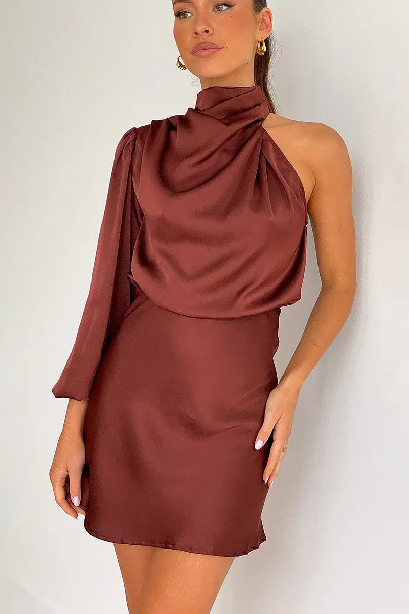 Libby™ | Robe De Soirée Chic Satinée À Épaule Dénudée