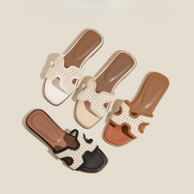 ÉLISE™ | Sandales Élégantes Raphia