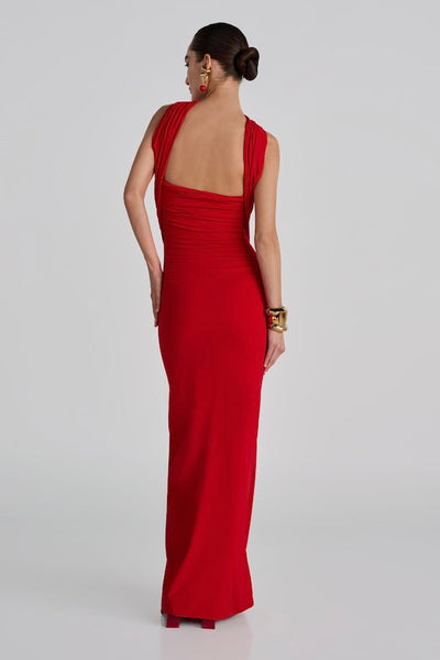 Margo™ | Robe Longue Maxi Mullet Rouge