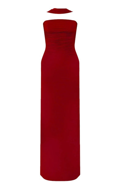 Margo™ | Robe Longue Maxi Mullet Rouge