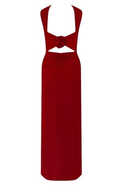 Margo™ | Robe Longue Maxi Mullet Rouge