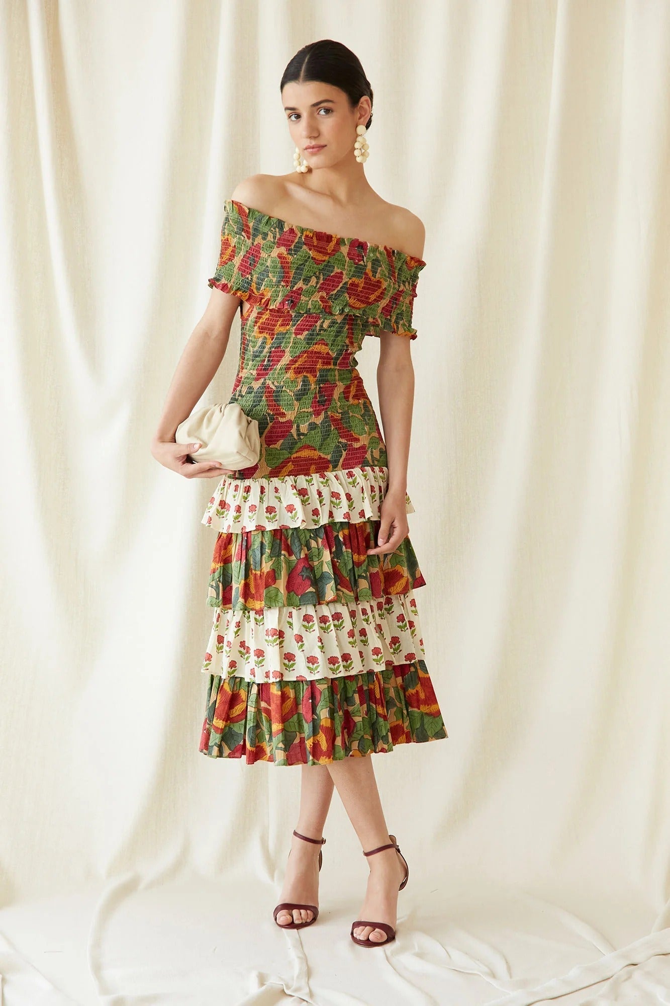 Maylis™ | Robe Midi Multicolore Chic