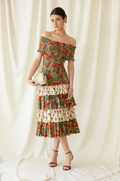 Maylis™ | Robe Midi Multicolore Chic