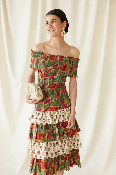 Maylis™ | Robe Midi Multicolore Chic