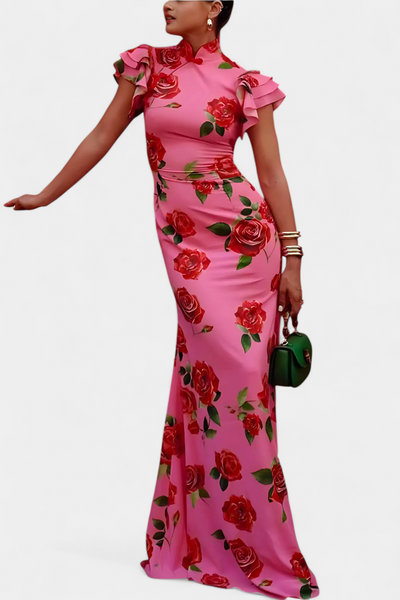 Mayra™ | Robe Femme Qipao Imprimé Floral