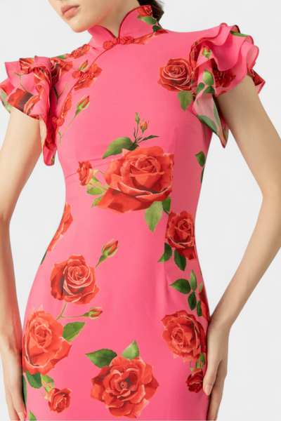 Mayra™ | Robe Femme Qipao Imprimé Floral