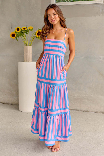 Mia™ | Robe Longue Maxi Été à Rayures