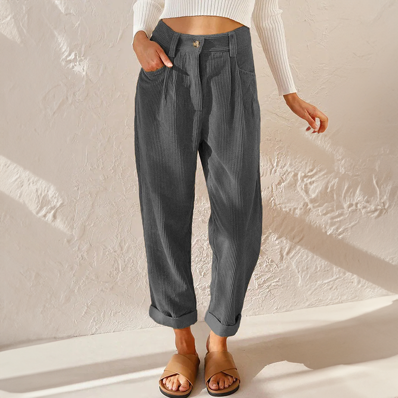 Mina™ | Pantalons Taille Haute Confortables en Cordelette