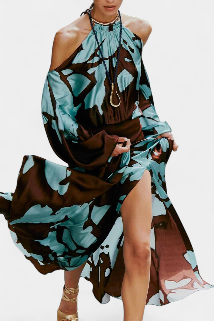 Monte™ | Robe Longue à Imprimé Abstrait