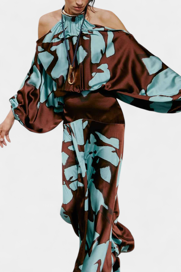 Monte™ | Robe Longue à Imprimé Abstrait