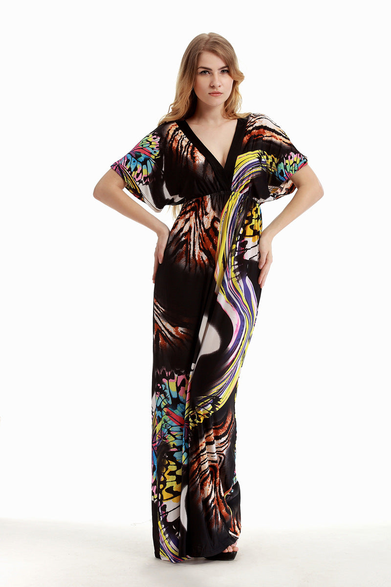 Ella™ | Robe Longue Papillon Coupe Flatteuse