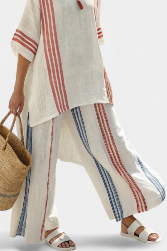 Éloïse™ | Ensemble Rayé Multicolore