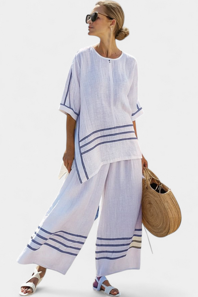 Mireille™ | Ensemble Asymétrique à Rayures