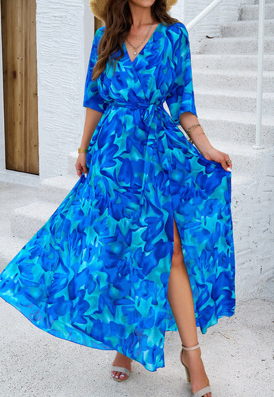 Tina™ | Robe Longue Fleurie Coupe Flatteuse