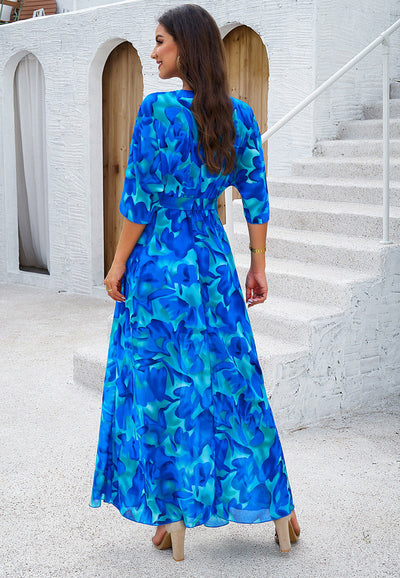 Tina™ | Robe Longue Fleurie Coupe Flatteuse