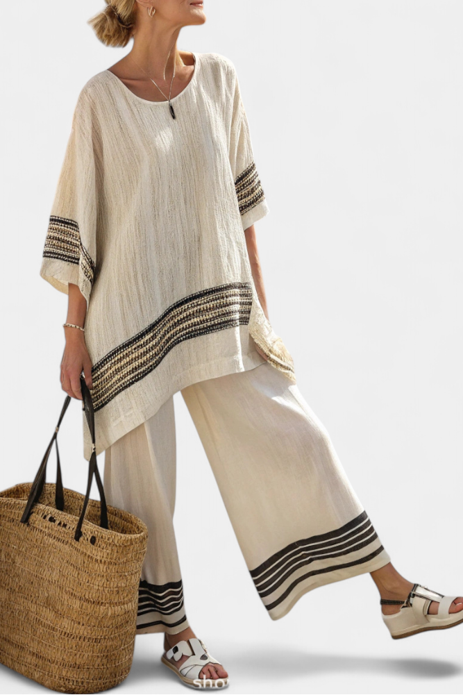 Isis™ | Ensemble Rayé Naturel