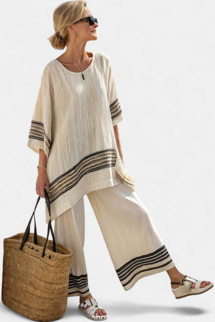 Isis™ | Ensemble Rayé Naturel