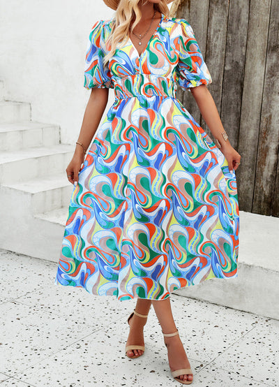 Sandra™ | Robe Fleurie Coupe Flatteuse Ventre