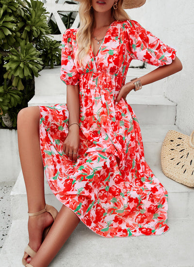 Sandra™ | Robe Fleurie Coupe Flatteuse Ventre