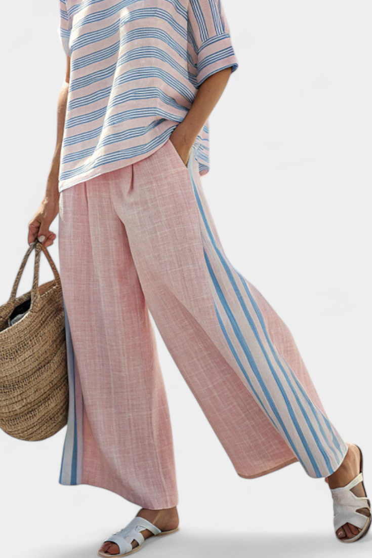 Capucine™ | Ensemble Rayé Pastel