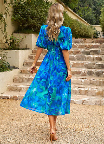 Ruby™ | Robe Midi Fleurie Coupe Flatteuse