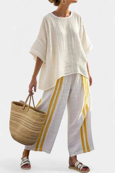 Manon™ | Ensemble Rayé Jaune