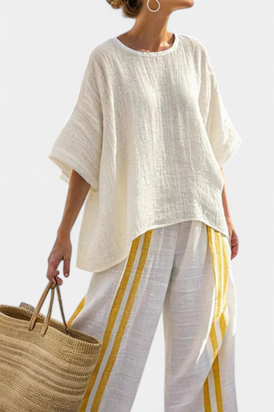Manon™ | Ensemble Rayé Jaune