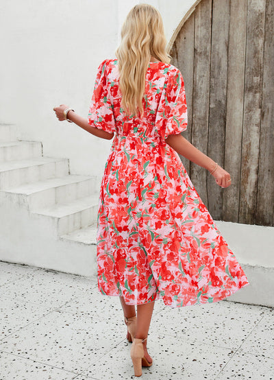 Sandra™ | Robe Fleurie Coupe Flatteuse Ventre