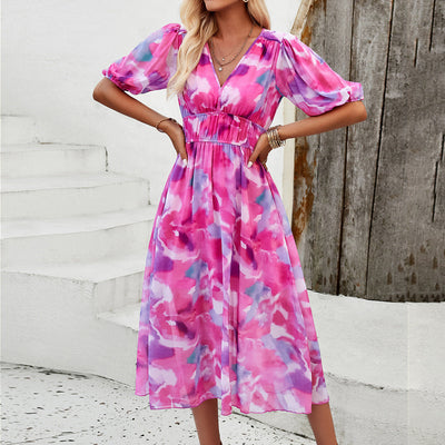 Sandra™ | Robe Fleurie Coupe Flatteuse Ventre