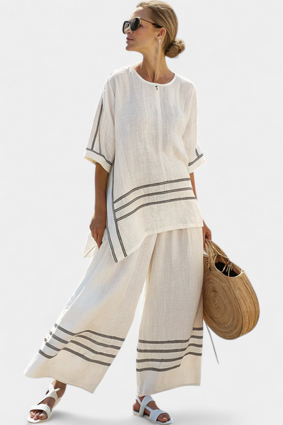 Mireille™ | Ensemble Asymétrique à Rayures