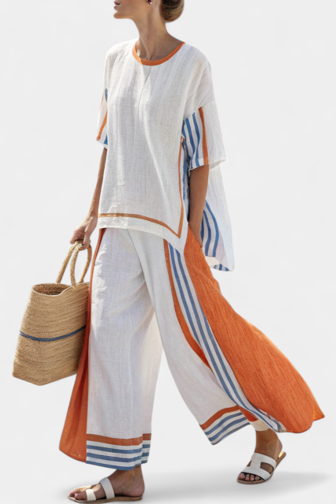 Élodie™ | Ensemble Rayé Bohème