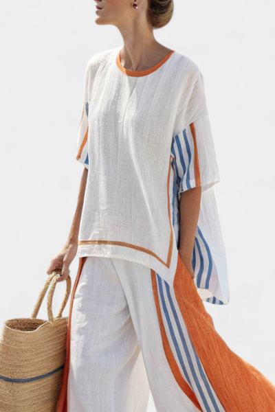 Élodie™ | Ensemble Rayé Bohème