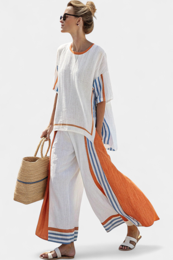 Élodie™ | Ensemble Rayé Bohème