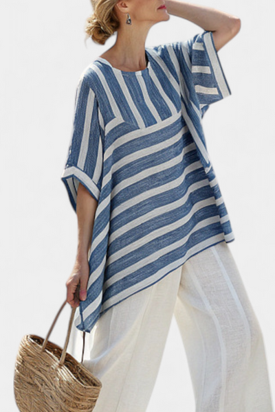 Clara™ | Ensemble Rayé Marin