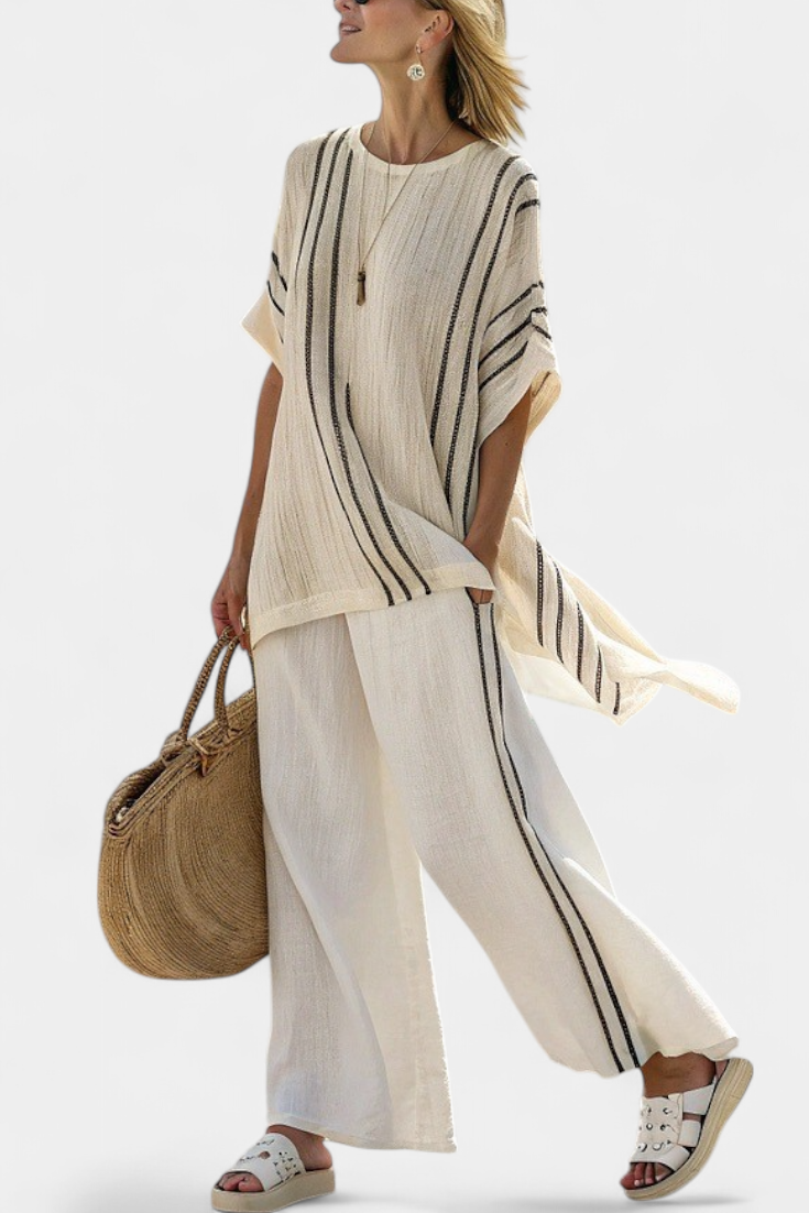 Cléa™ | Ensemble Rayé Marfil