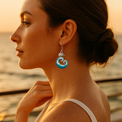 Ondirys™ | Boucles D'oreilles Pendantes En Argent