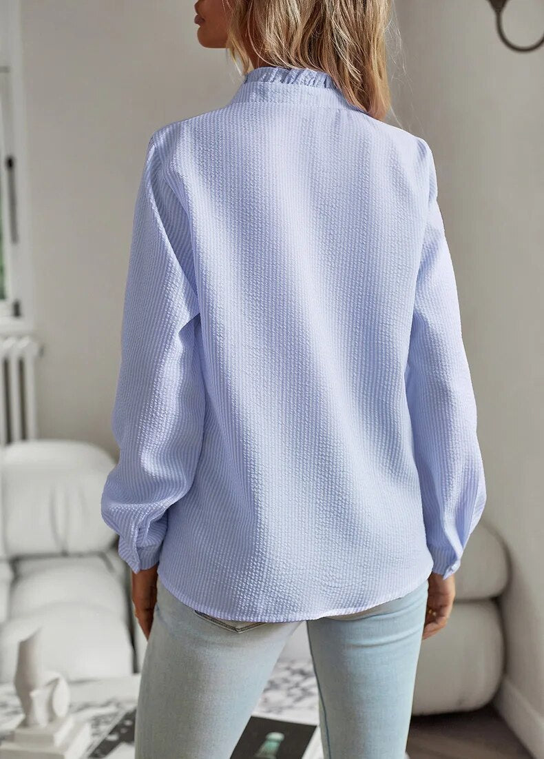Aurora™ | Chemise à Volants Manches Longues
