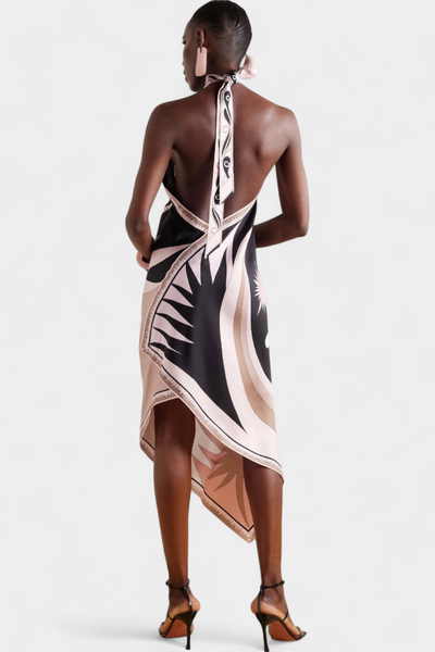 Rosenda™ | Robe Dos Nu Imprimé Abstrait
