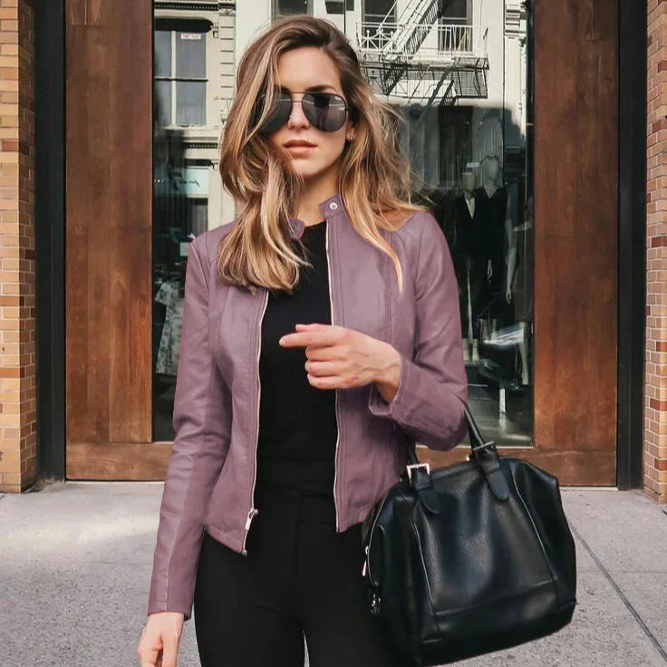 Élise™ | Veste en Simili Cuir
