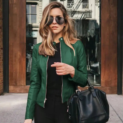 Élise™ | Veste en Simili Cuir