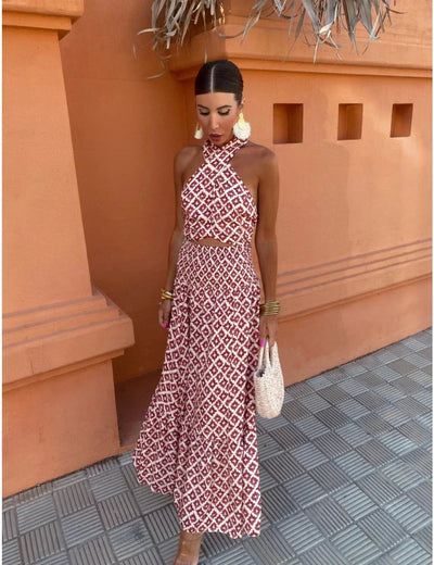 Mickay™ | Robe Midi Femme Chic à Épaules Dénudées
