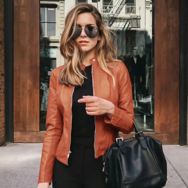 Élise™ | Veste en Simili Cuir