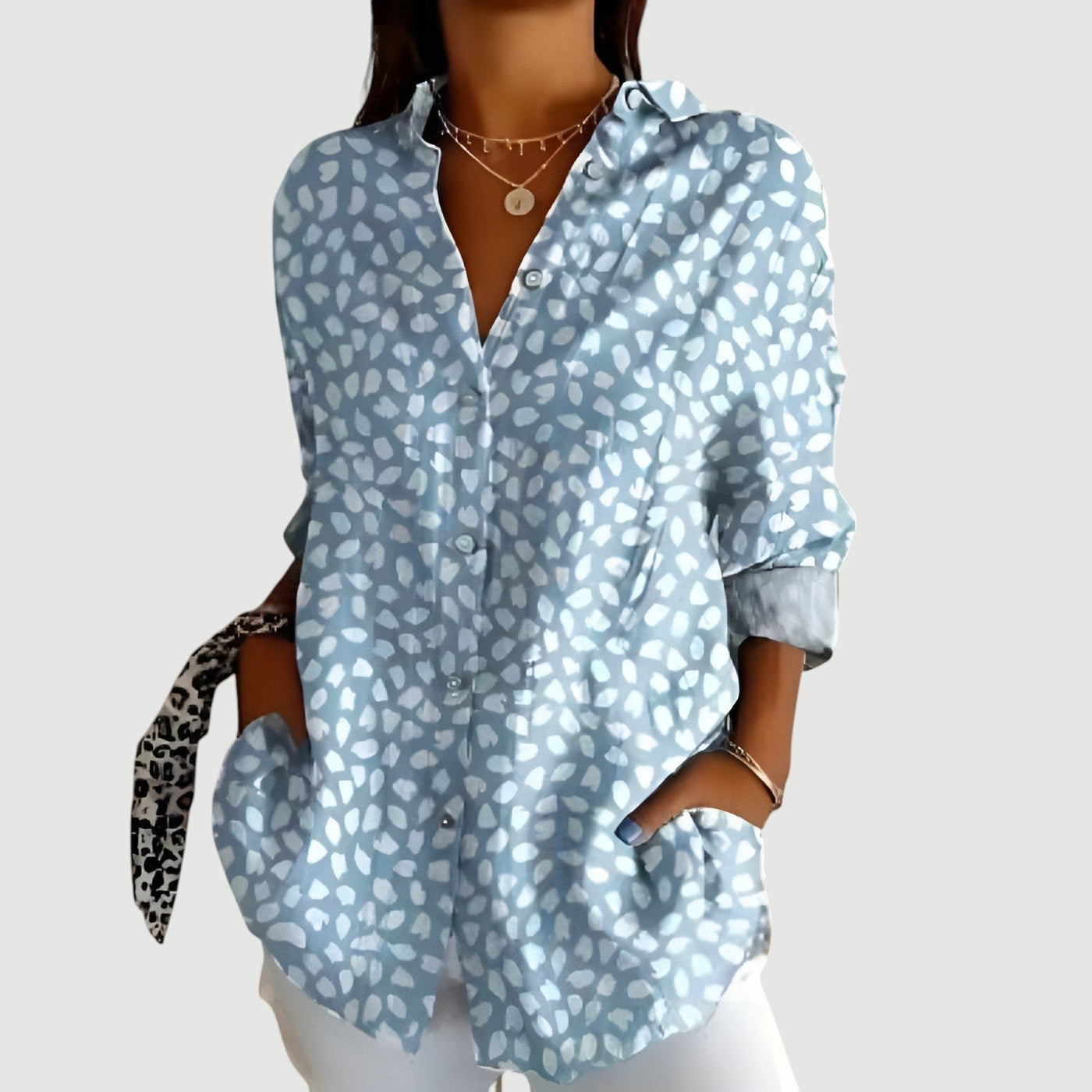 Sandra™ | Blouse Femme à Motif Géométrique.